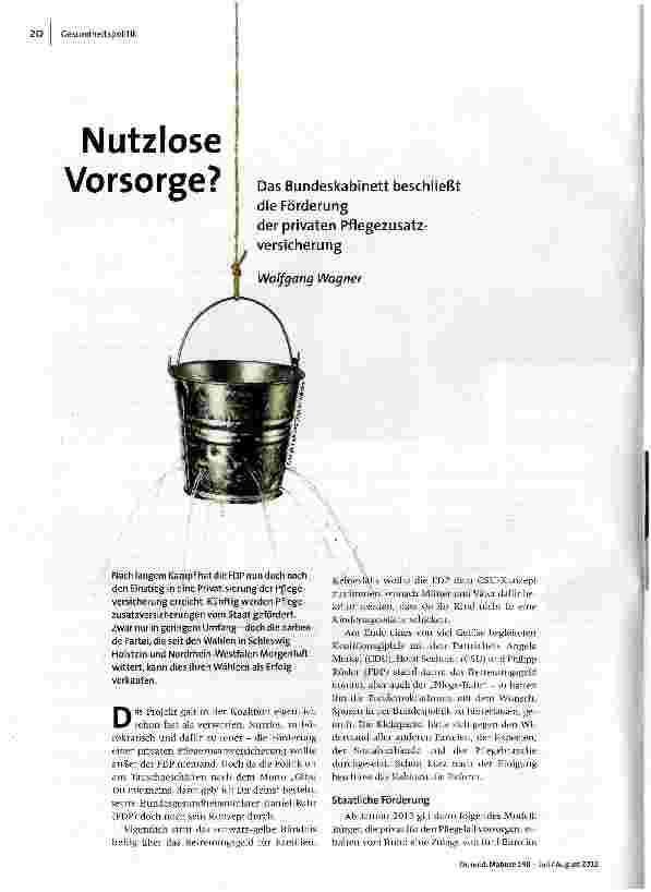 [doc_135441] Nutzlose Vorsorge?
