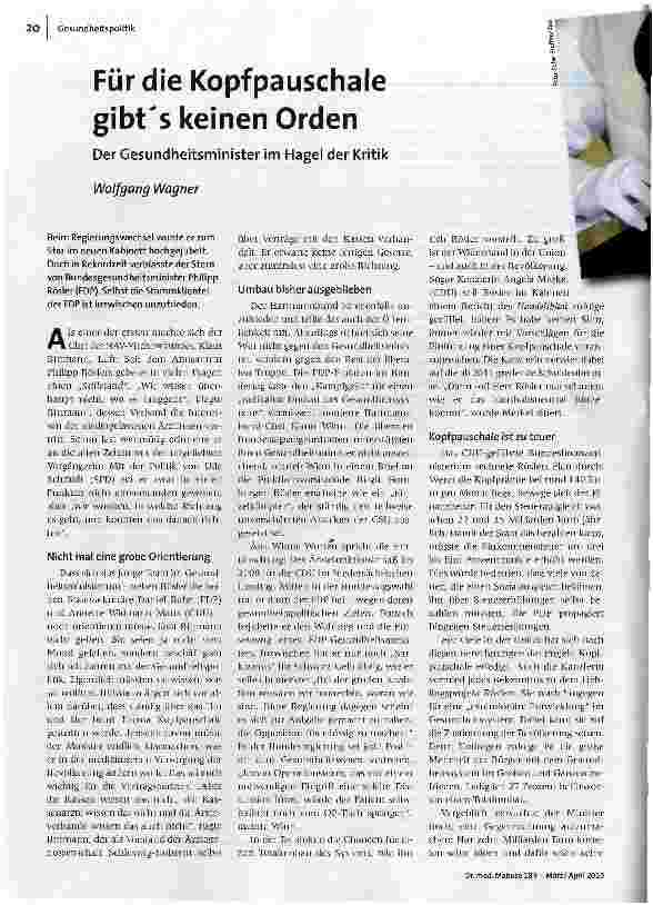 [doc_116386] Für die Kopfpauschale gibts keinen Orden