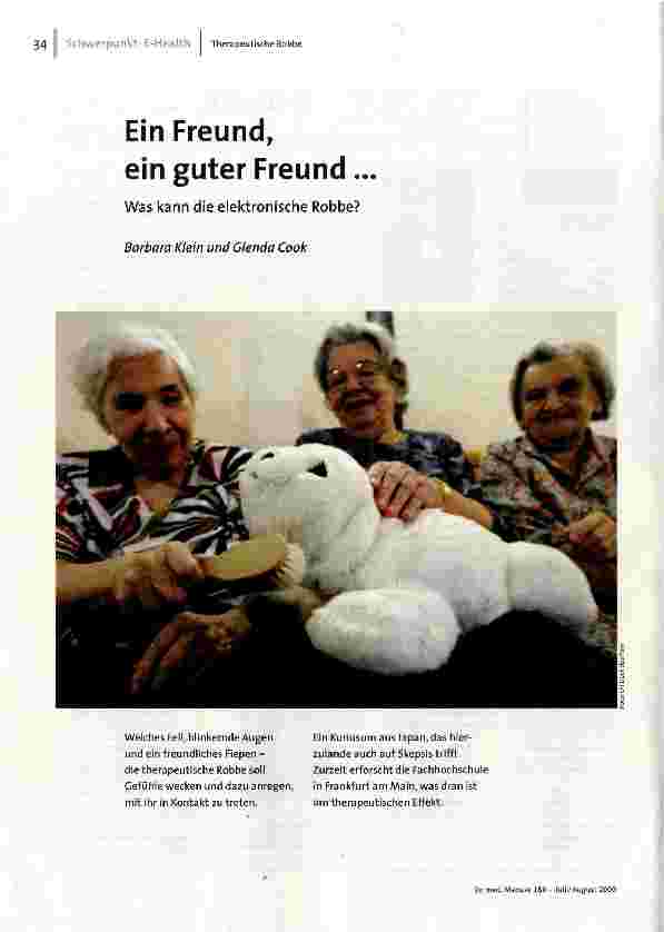 [doc_111141] Ein Freund,ein guter Freund...Was kann die elektronische Robbe?