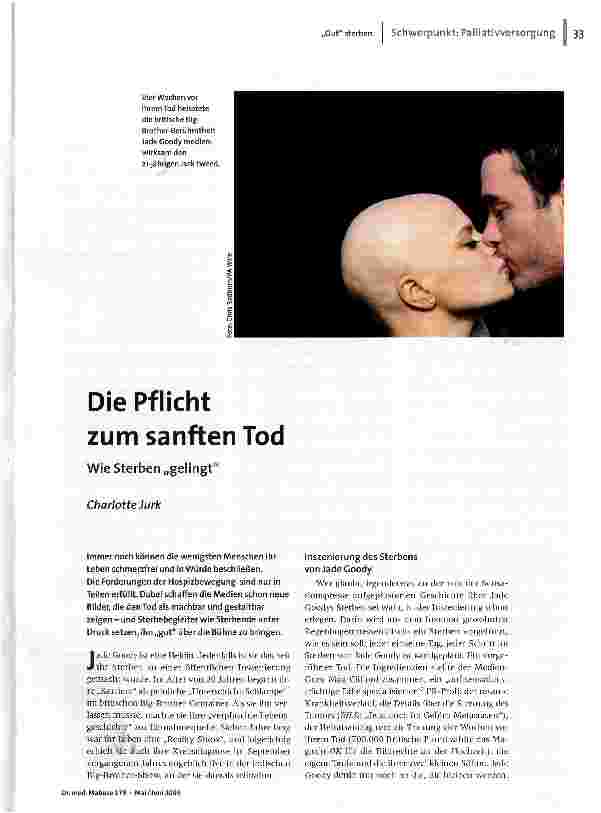 [doc_110432] Die Pflicht zum sanften TodWie Sterben „gelingt