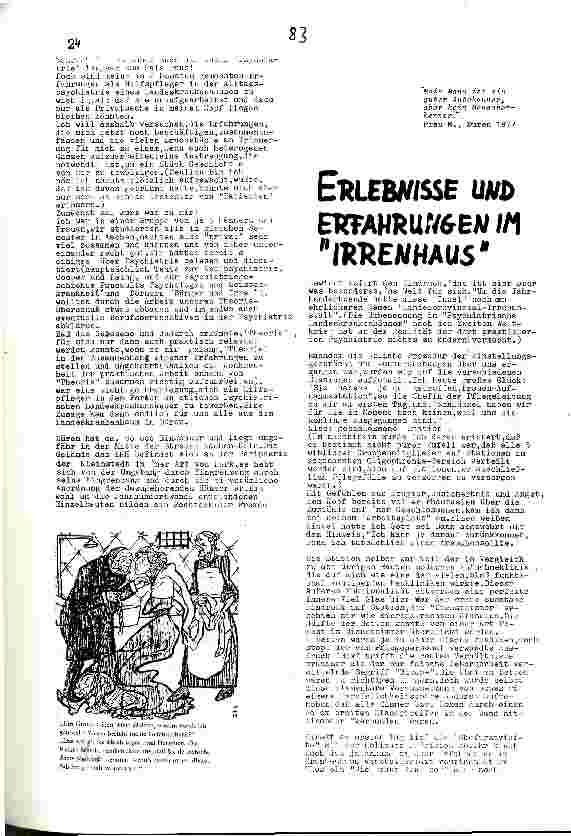 [doc_110123] Erlebnisse und Erfahrungen im Irrenhaus.
