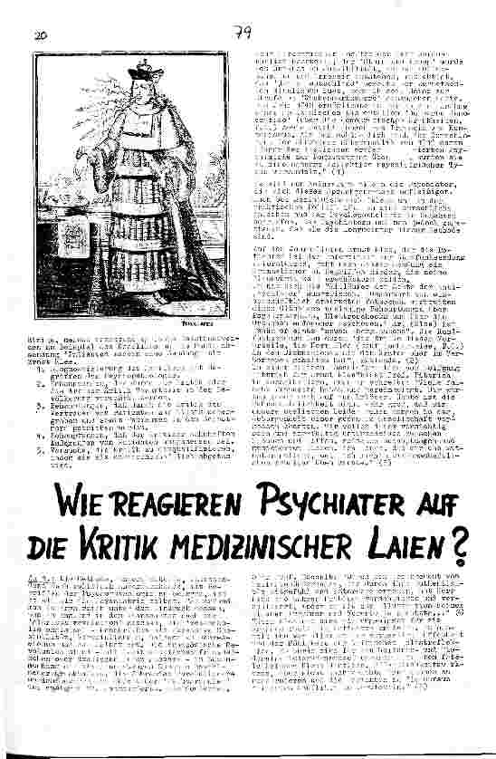 [doc_110122] Wie reagieren Psychiater auf Kritik medizinischer Laien?