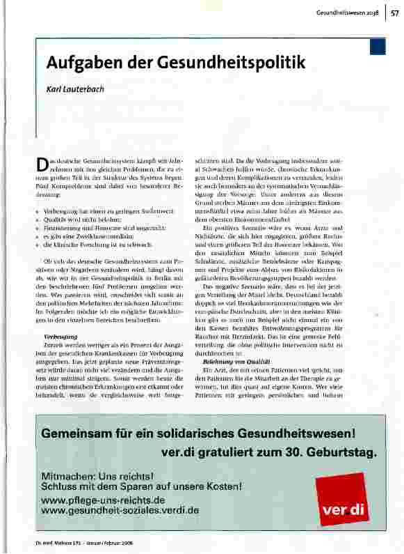 [doc_101246] Aufgaben der Gesundheitspolitik