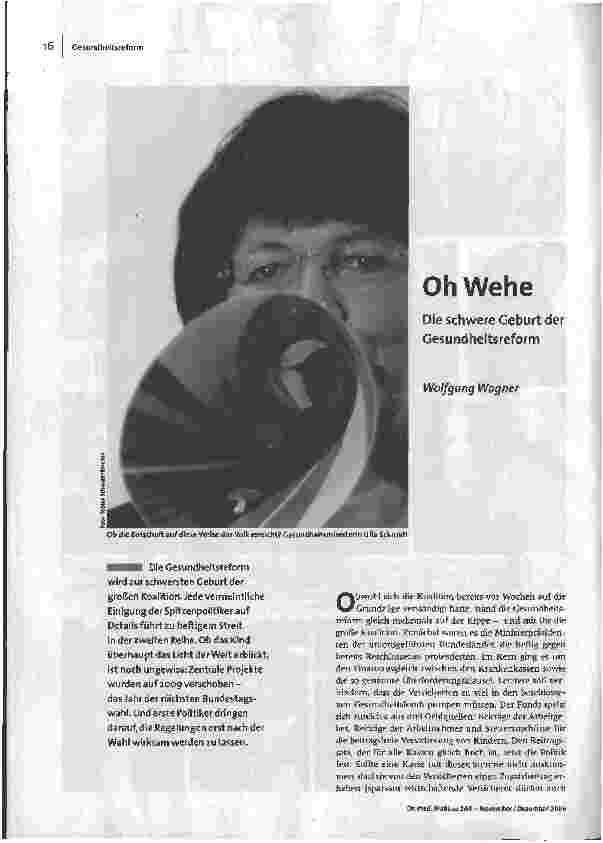 [doc_95110] Oh Wehe - Die schwere Geburt der Gesundheitsreform