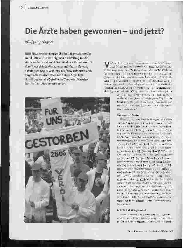 [doc_93956] Die Ärzte haben gewonnen - und jetzt?