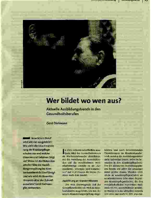 [doc_86897] Wer bildet wo wen aus? Aktuelle Ausbildungstrends in den Gesundheitsberufen