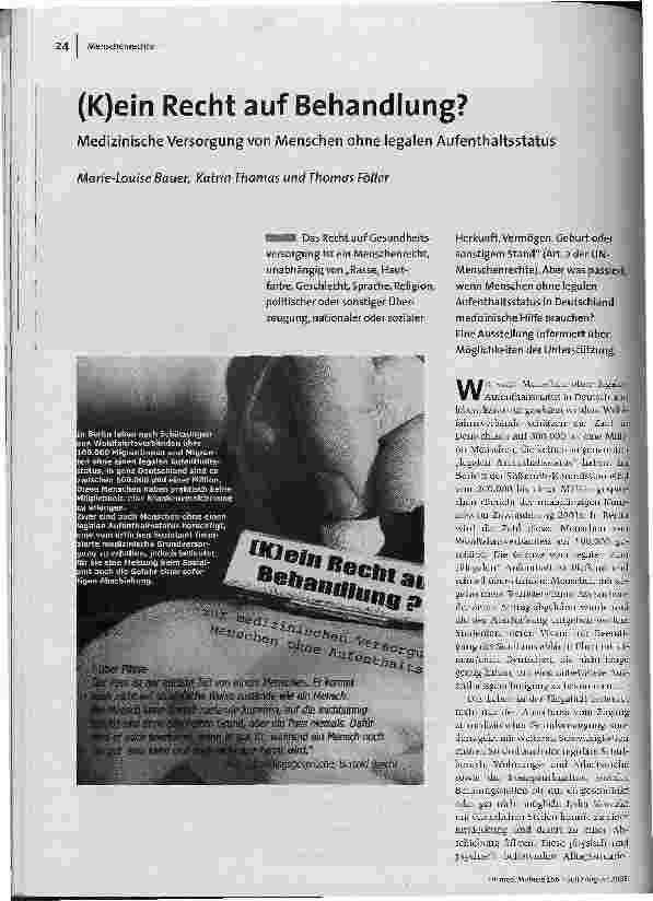 [doc_86034] (K)ein Recht auf Behandlung?Medizinische Versorgung von Menschen ohne legalen Aufenthaltsstatus