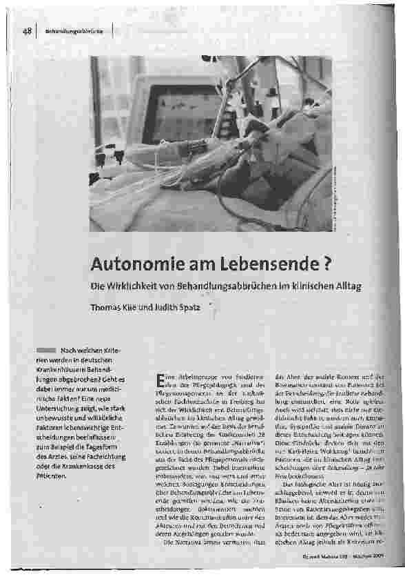 [doc_85477] Autonomie am Lebensende ?Die Wirklichkeit von Behandlungsabbrüchen im klinischen Alltag