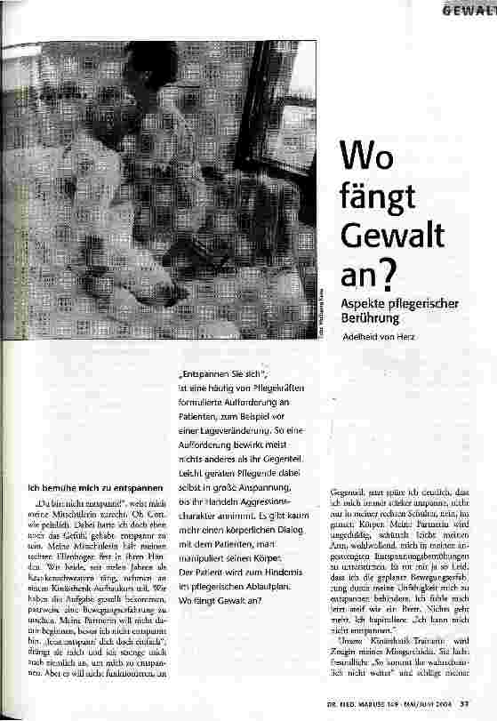 Wo fängt Gewalt an?
