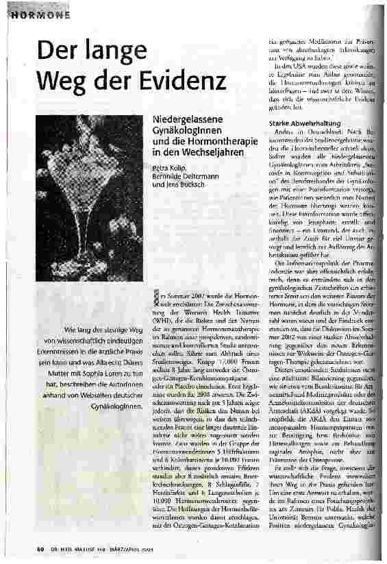 [doc_81101] Der lange Weg der Evidenz