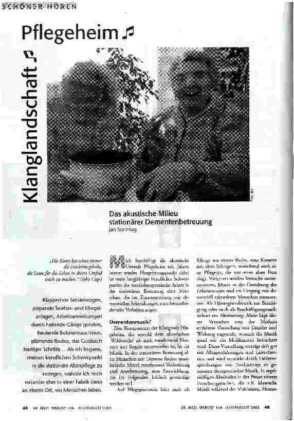 [doc_68545] Klanglandschaft Pflegeheim Das akustische Milieu stationärer Dementenbetreuung