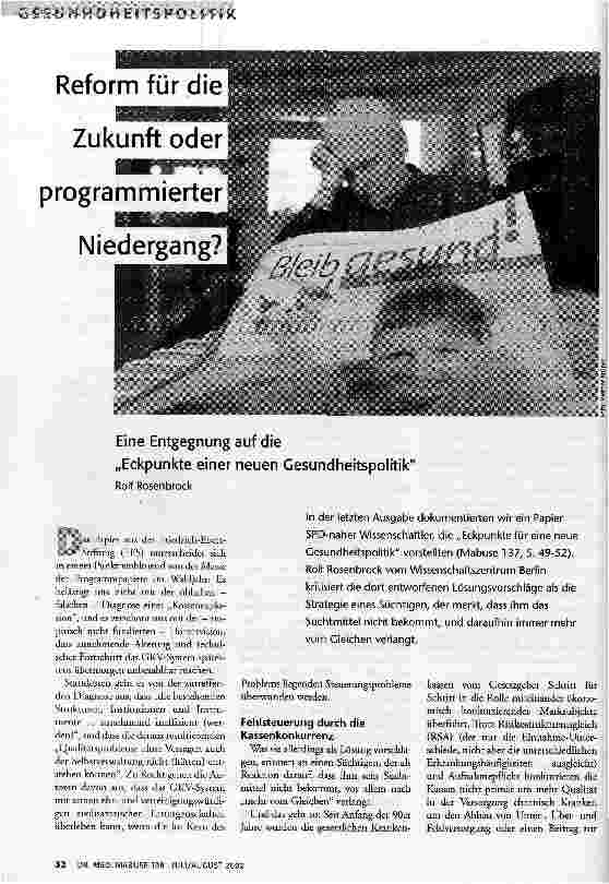 [doc_63964] Reform für die Zukunft oder programmierter Niedergang?