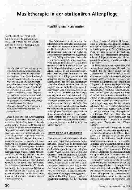 [doc_54723] Musiktherapie in der stationären Altenpflege Konflikte und Kooperation