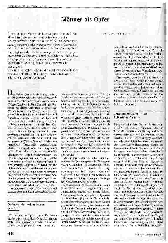 Männer als Opfer