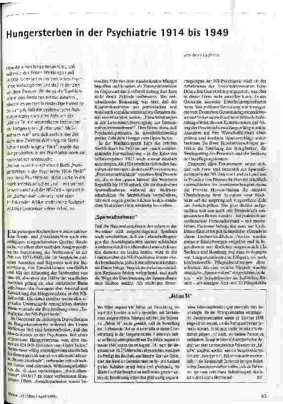 [doc_49229] Hungersterben in der Psychiatrie 1914 bis 1949