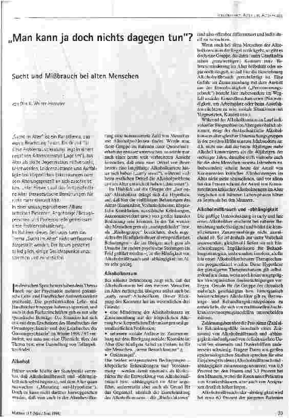 [doc_45834] Man kann ja doch nichts dagegen tun? Sucht und Mißbrauch bei alten Menschen