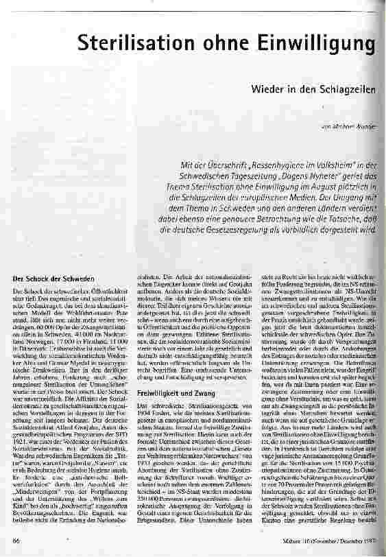 [doc_43369] Sterilisation ohne Einwilligung Wieder in den Schlagzeilen