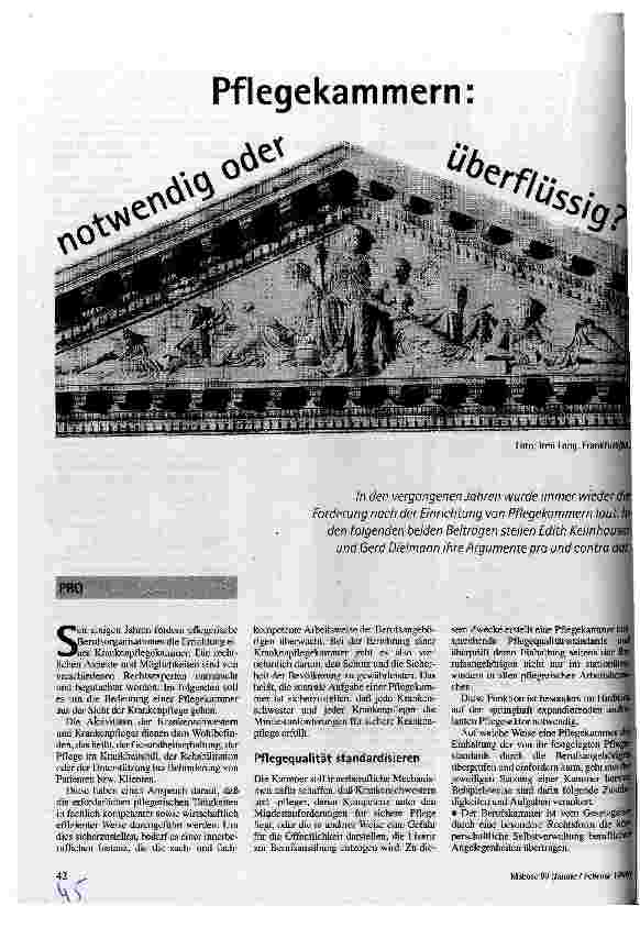 [doc_36277] Pflegekammern: notwendig oder überflüssig?