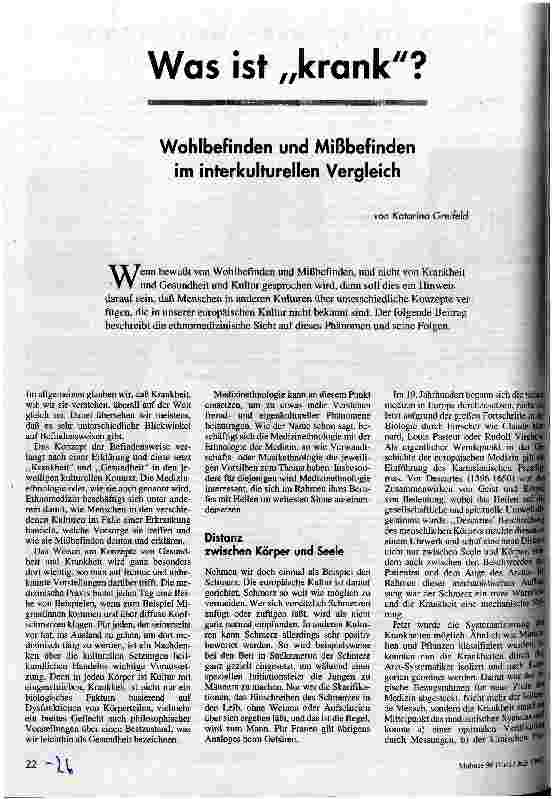 [doc_34552] Was ist krank? Wohlbefinden und Mißbefinden im interkulturellen Vergleich