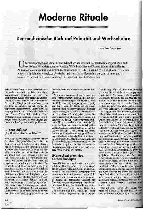 [doc_34266] Moderne Rituale Der medizinische Blick auf Pubertät und Wechseljahre