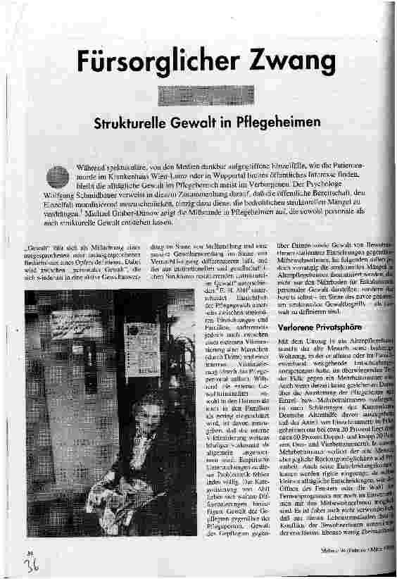 [doc_33730] Fürsorglicher Zwang Strukturelle Gewalt in Pflegeheimen