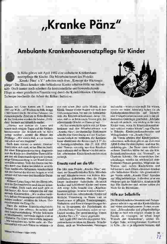 [doc_33729] Kranke Pänz Ambulante Krankenhausersatzpflege für Kinder