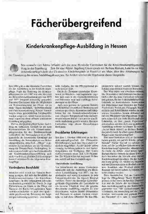 [doc_32896] Fächerübergreifend Kinderkrankenpflege-Ausbildung in Hessen