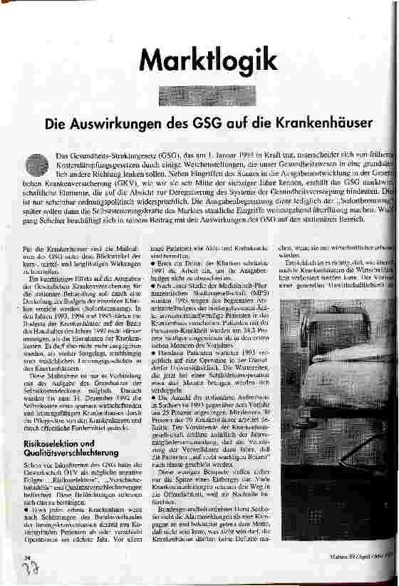 [doc_31844] Marktlogik Die Auswirkungen des GSG auf die Krankenhäuser