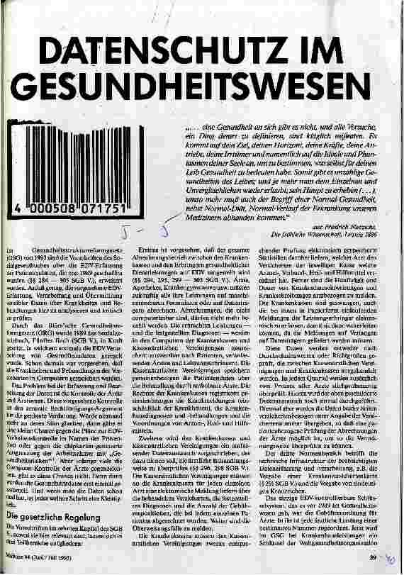 [doc_29755] Datenschutz im Gesundheitswesen