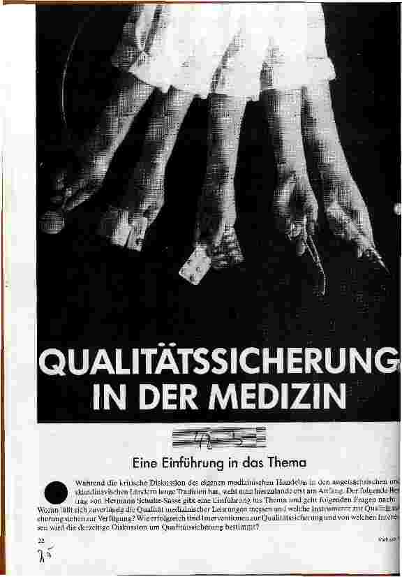[doc_27116] Qualitätssicherung in der Medizin Einführung in das Thema
