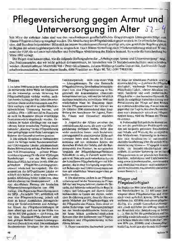 [doc_25011] Pflegeversicherung gegen Armut und Unterversorgung im Alter