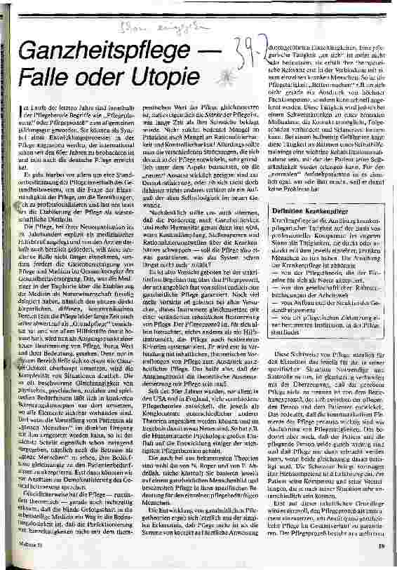 [doc_17057] Ganzheitspflege - Falle oder Utopie