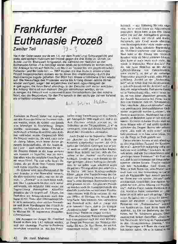 [doc_14247] Frankfurter Euthanasie Prozeß Zweiter Teil