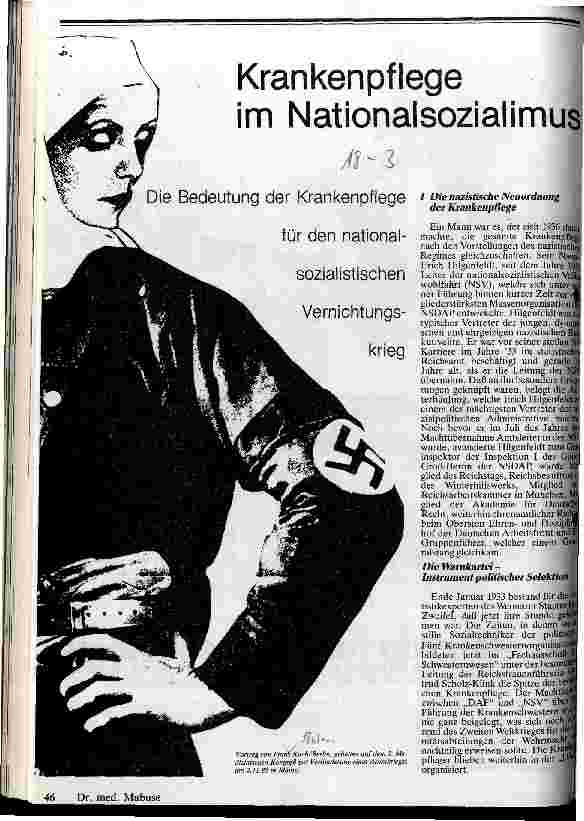 [doc_13503] Krankenpflege im Nazionalsozialismus //// Die Bedeutung der Krankenpflege für den nationalsozialistischen Vernichtungskrieg