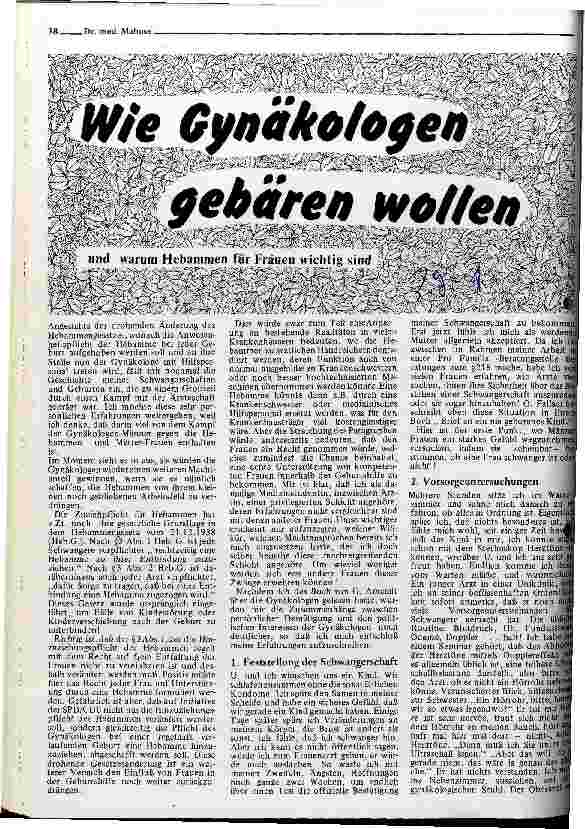 [doc_10275] Wie Gynäkologen gebären wollen und warum Hebammen für Frauen wichtig sind