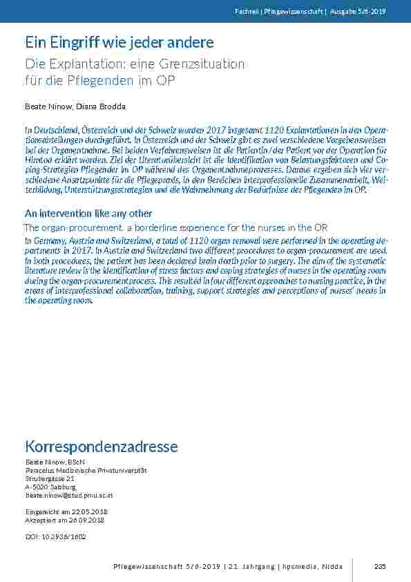 [doc_201772] Ein Eingriff wie jeder andere. Die Explantation: eine Grenzsituation für die Pflegenden im OP