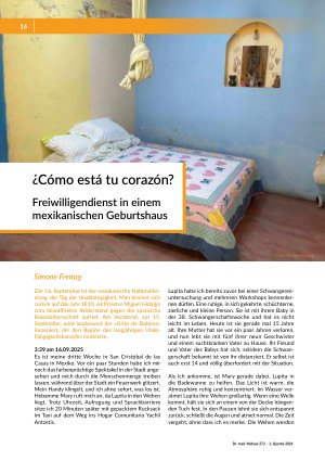 ¿Cómo está tu corazón? Freiwilligendienst in einem mexikanischen Geburtshaus