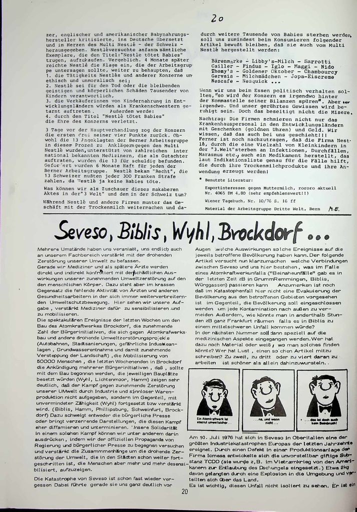 Seveso > Biblis, ^hl, Brochdorf••. – Zeitschrift für alle Gesundheitsberufe