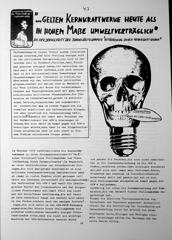 [doc_772881] Gefährdung durch Kernkraftwerke – Zeitschrift für alle Gesundheitsberufe
