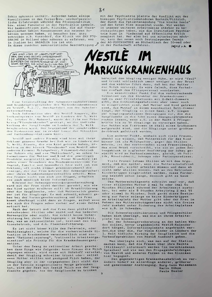 Nestle im Markuskrankenhaus – Zeitschrift für alle Gesundheitsberufe