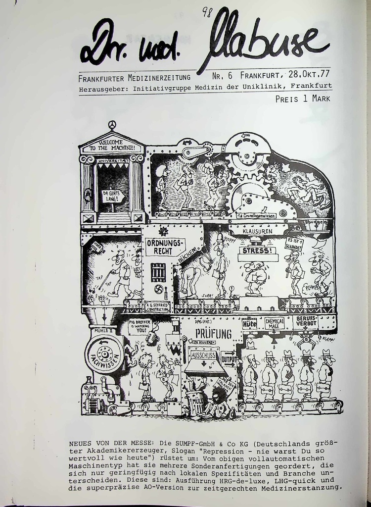 Dr. med. Mabuse Heft 6. 1977 – Zeitschrift für alle Gesundheitsberufe
