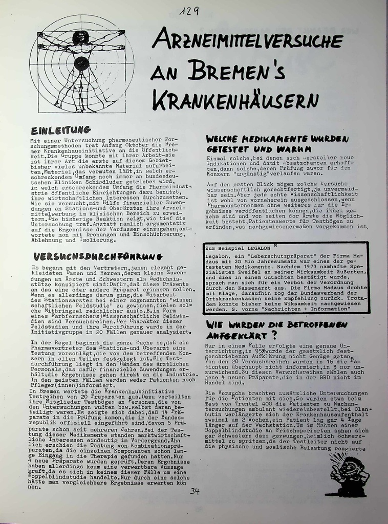 Arzneimittelversuche an Bremens Krankenhäusern – Zeitschrift für alle Gesundheitsberufe