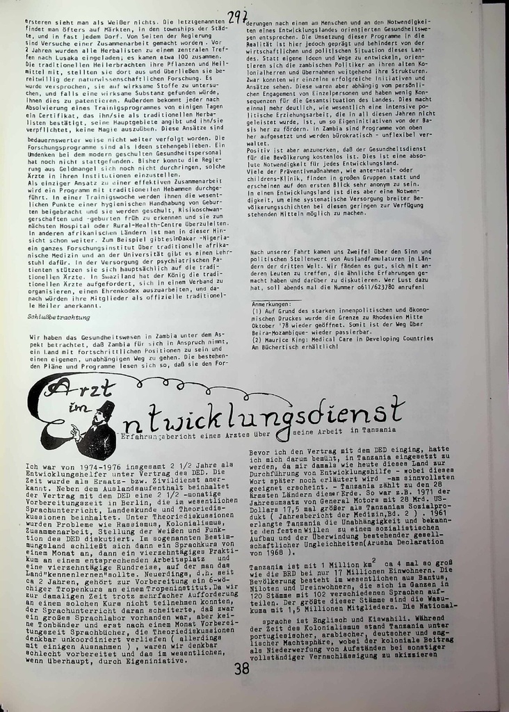 [doc_773002] Arzt im Entwicklungsdienster – Zeitschrift für alle Gesundheitsberufe