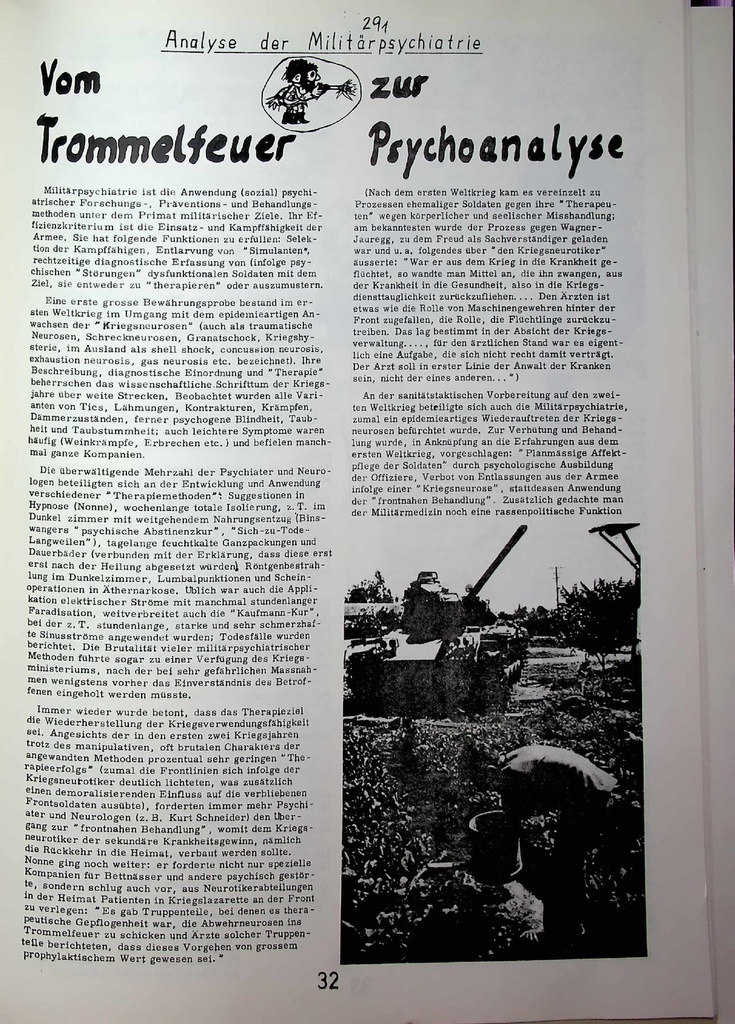Vom Trommelfeuer zur Psychoanalyse – Zeitschrift für alle Gesundheitsberufe