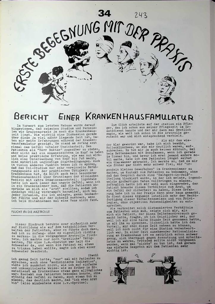 Bericht einer Krankenhausfamulatur – Zeitschrift für alle Gesundheitsberufe