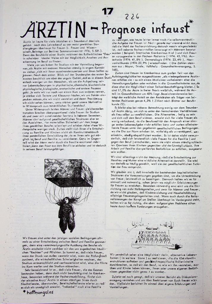 [doc_772978] »ÄRZTIN« Prognose infaust – Zeitschrift für alle Gesundheitsberufe