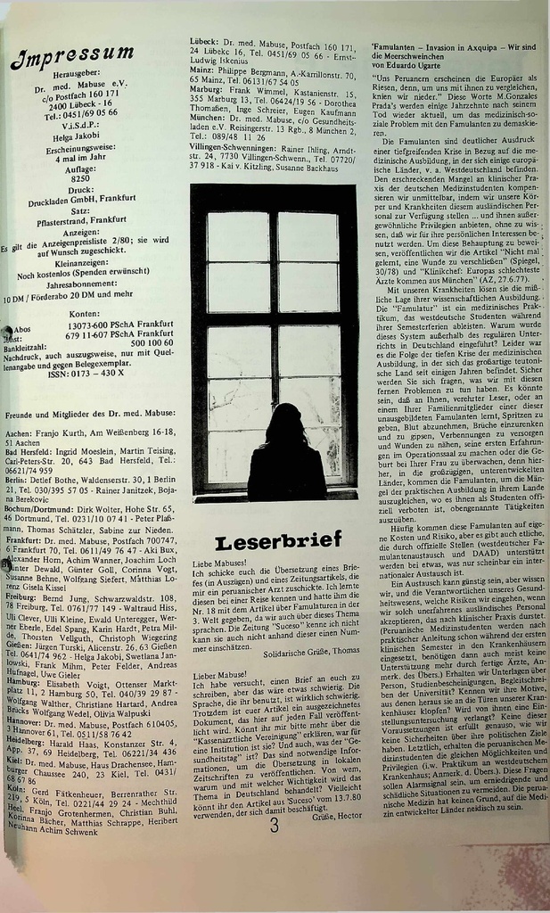 Leserbriefe – Zeitschrift für alle Gesundheitsberufe
