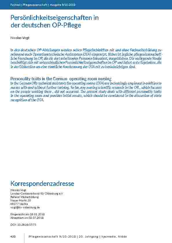 [doc_201717] Persönlichkeitseigenschaften in der deutschen OP-Pflege